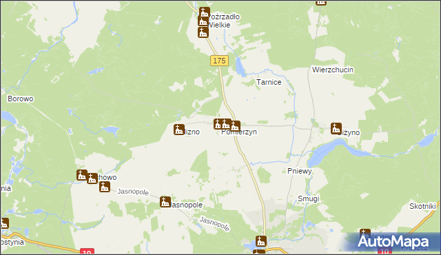 mapa Pomierzyn, Pomierzyn na mapie Targeo