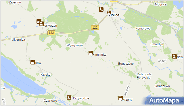 mapa Pomietów, Pomietów na mapie Targeo