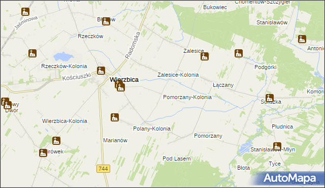 mapa Pomorzany-Kolonia, Pomorzany-Kolonia na mapie Targeo