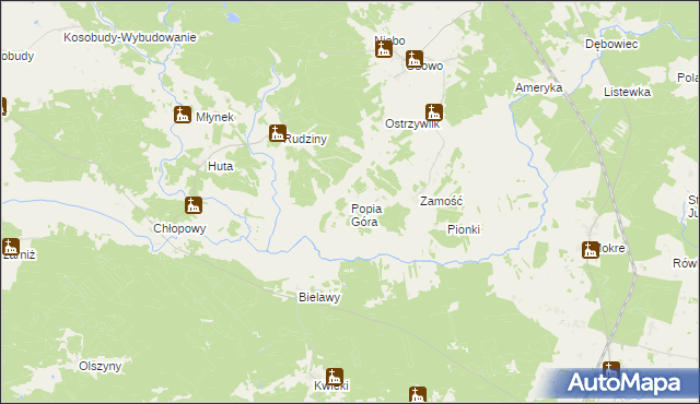 mapa Popia Góra, Popia Góra na mapie Targeo