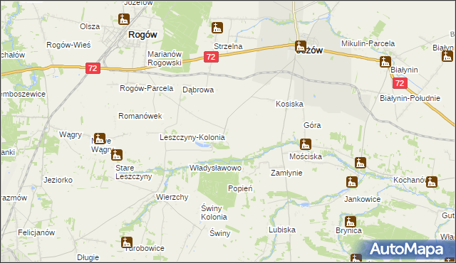 mapa Popień-Parcela, Popień-Parcela na mapie Targeo
