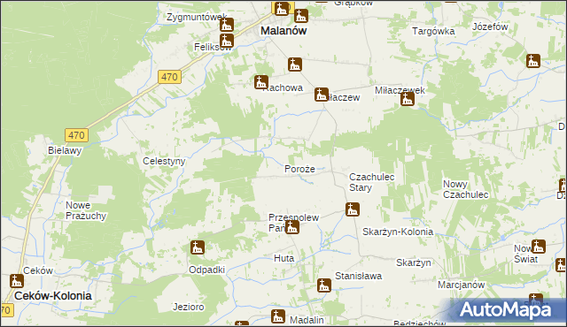 mapa Poroże, Poroże na mapie Targeo