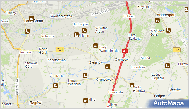 mapa Posada gmina Brójce, Posada gmina Brójce na mapie Targeo