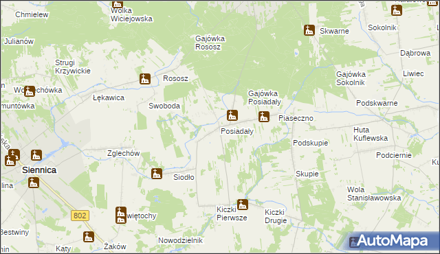 mapa Posiadały, Posiadały na mapie Targeo