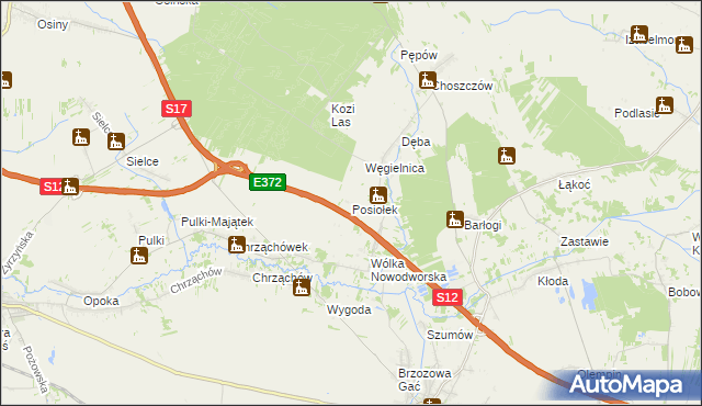 mapa Posiołek, Posiołek na mapie Targeo