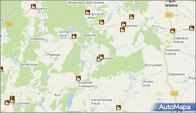 mapa Postołowo gmina Trąbki Wielkie, Postołowo gmina Trąbki Wielkie na mapie Targeo