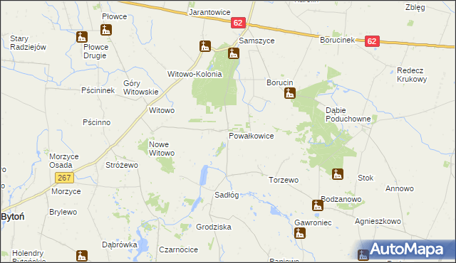 mapa Powałkowice, Powałkowice na mapie Targeo