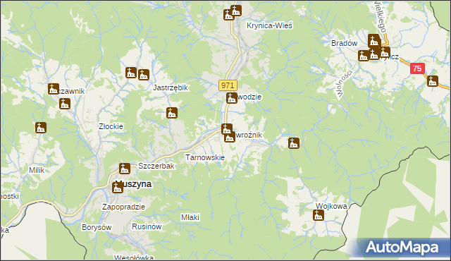 mapa Powroźnik, Powroźnik na mapie Targeo