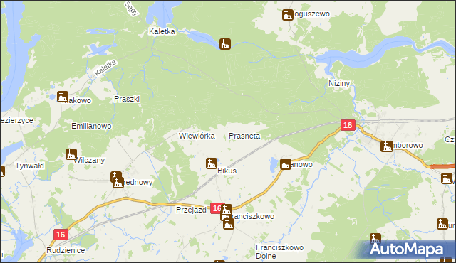 mapa Prasneta, Prasneta na mapie Targeo