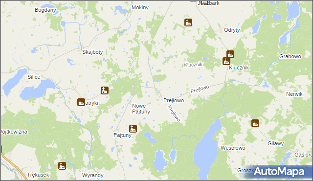 mapa Prejłowo Osada, Prejłowo Osada na mapie Targeo