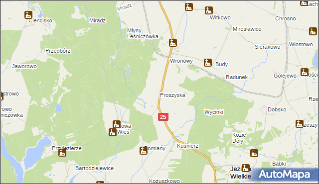 mapa Proszyska, Proszyska na mapie Targeo