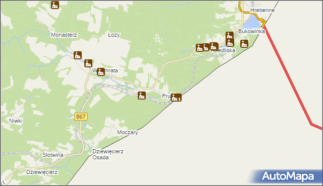 mapa Prusie, Prusie na mapie Targeo