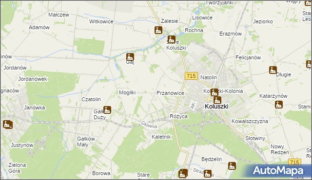 mapa Przanowice, Przanowice na mapie Targeo