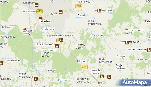 mapa Przatów Górny, Przatów Górny na mapie Targeo