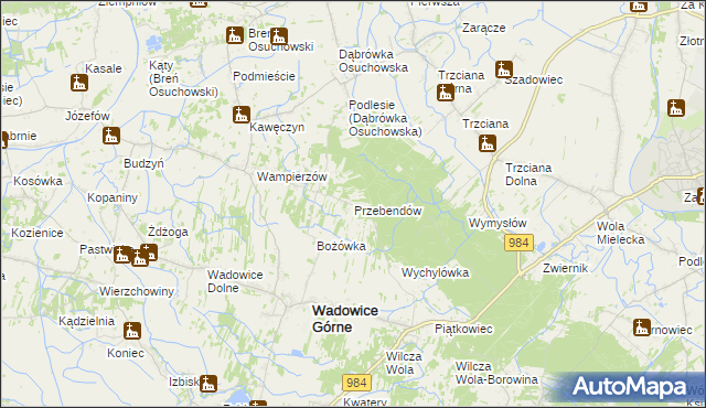 mapa Przebendów, Przebendów na mapie Targeo