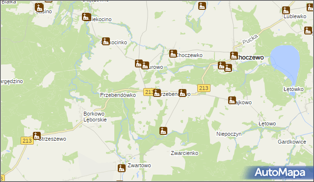 mapa Przebendowo, Przebendowo na mapie Targeo