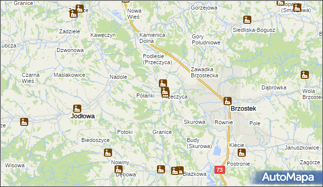 mapa Przeczyca, Przeczyca na mapie Targeo