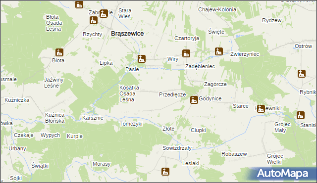 mapa Przedłęcze, Przedłęcze na mapie Targeo