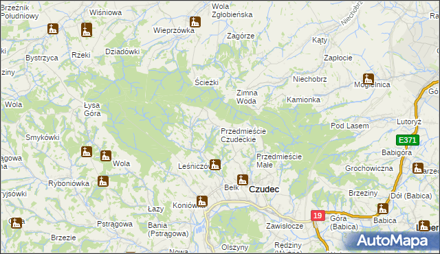 mapa Przedmieście Czudeckie, Przedmieście Czudeckie na mapie Targeo