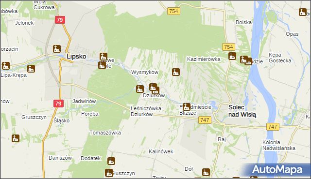 mapa Przedmieście Dalsze, Przedmieście Dalsze na mapie Targeo