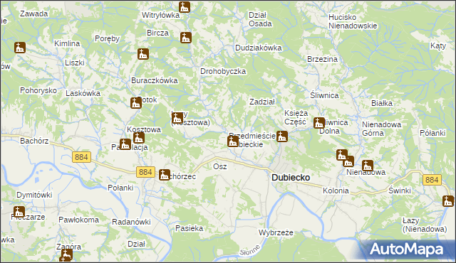 mapa Przedmieście Dubieckie, Przedmieście Dubieckie na mapie Targeo