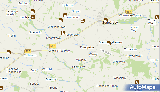 mapa Przedpełce, Przedpełce na mapie Targeo