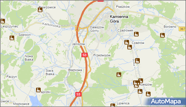 mapa Przedwojów, Przedwojów na mapie Targeo