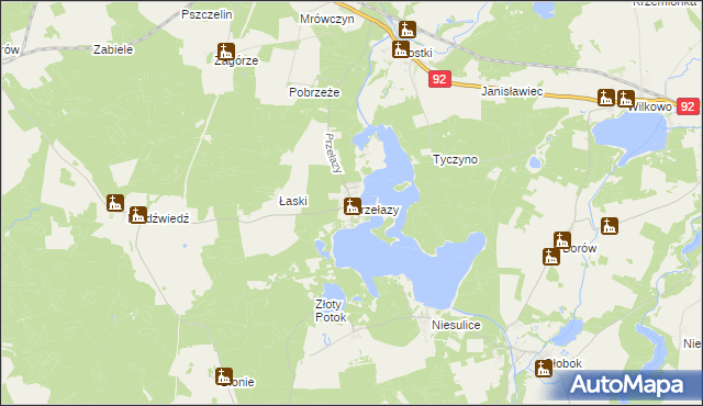 mapa Przełazy, Przełazy na mapie Targeo