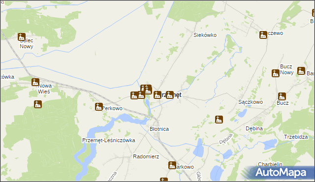 mapa Przemęt, Przemęt na mapie Targeo