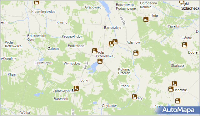 mapa Przerąb, Przerąb na mapie Targeo