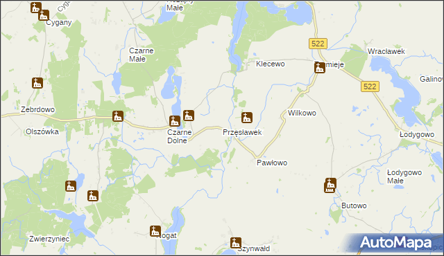 mapa Przęsławek, Przęsławek na mapie Targeo