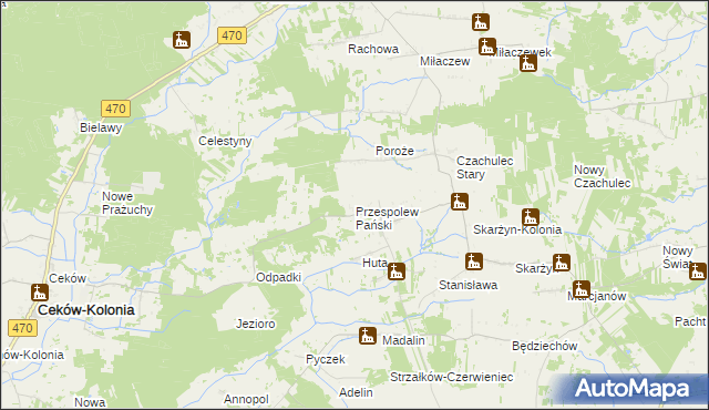 mapa Przespolew Pański, Przespolew Pański na mapie Targeo