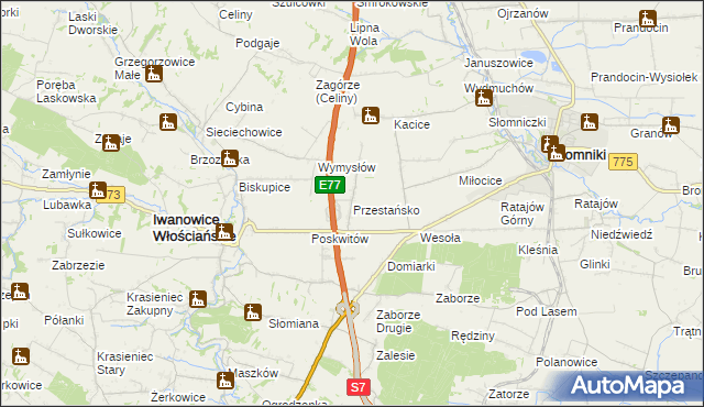 mapa Przestańsko, Przestańsko na mapie Targeo