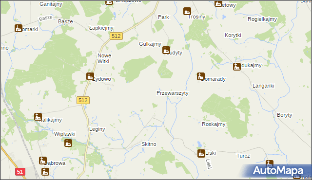 mapa Przewarszyty, Przewarszyty na mapie Targeo