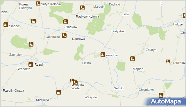 mapa Przewodów Osada, Przewodów Osada na mapie Targeo