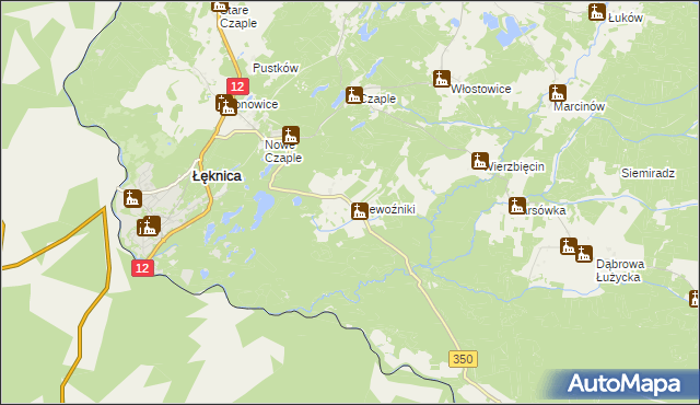 mapa Przewoźniki, Przewoźniki na mapie Targeo