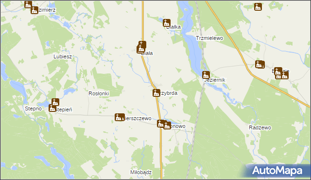 mapa Przybrda, Przybrda na mapie Targeo