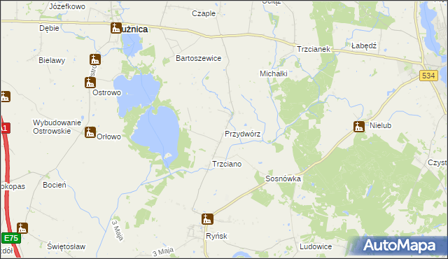 mapa Przydwórz, Przydwórz na mapie Targeo