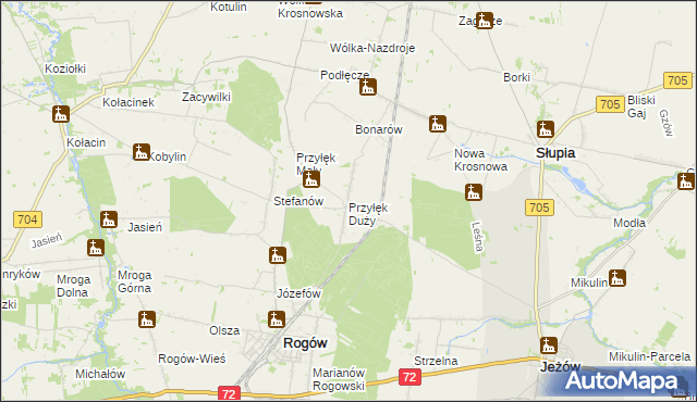 mapa Przyłęk Duży, Przyłęk Duży na mapie Targeo