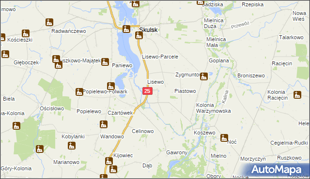 mapa Przyłubie gmina Skulsk, Przyłubie gmina Skulsk na mapie Targeo