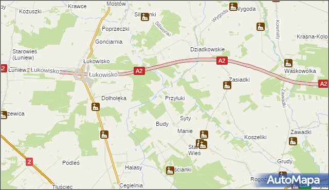 mapa Przyłuki, Przyłuki na mapie Targeo