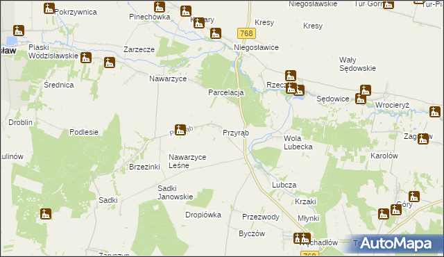 mapa Przyrąb, Przyrąb na mapie Targeo