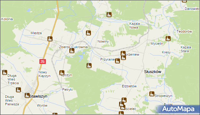 mapa Przyranie, Przyranie na mapie Targeo