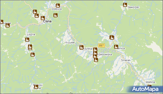 mapa Przysłup, Przysłup na mapie Targeo