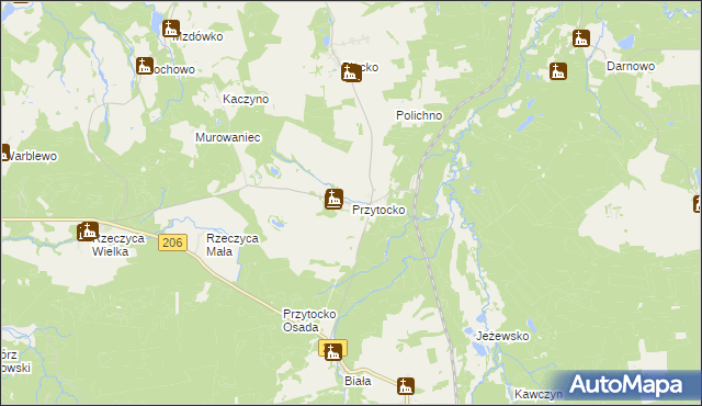 mapa Przytocko, Przytocko na mapie Targeo
