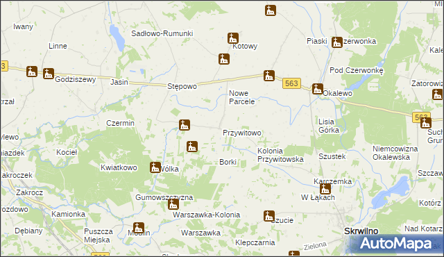 mapa Przywitowo, Przywitowo na mapie Targeo