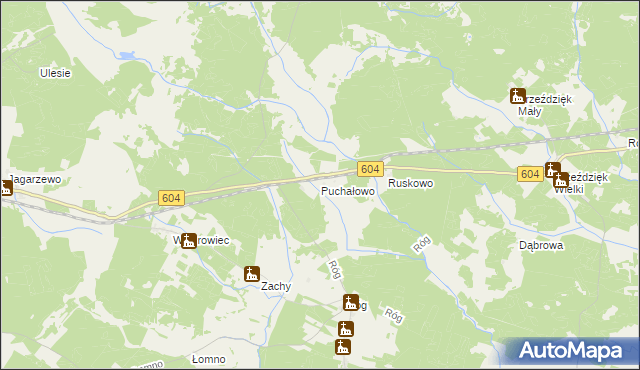 mapa Puchałowo, Puchałowo na mapie Targeo