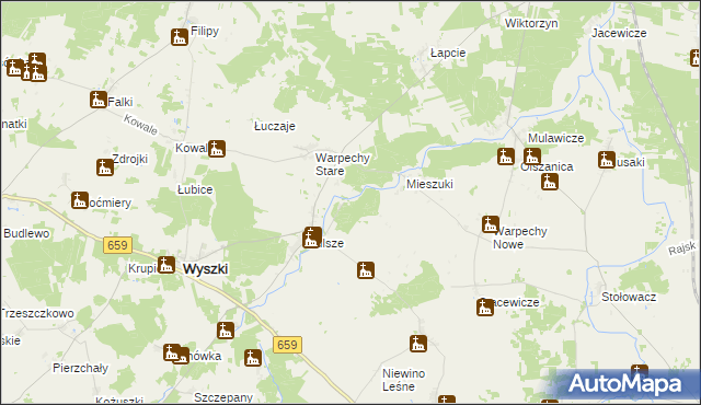 mapa Pulsze Gajówka, Pulsze Gajówka na mapie Targeo