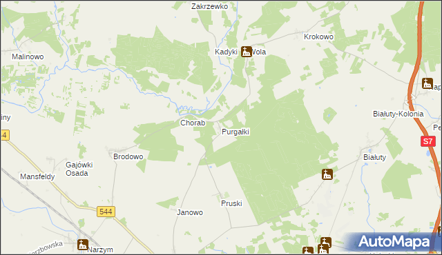 mapa Purgałki, Purgałki na mapie Targeo