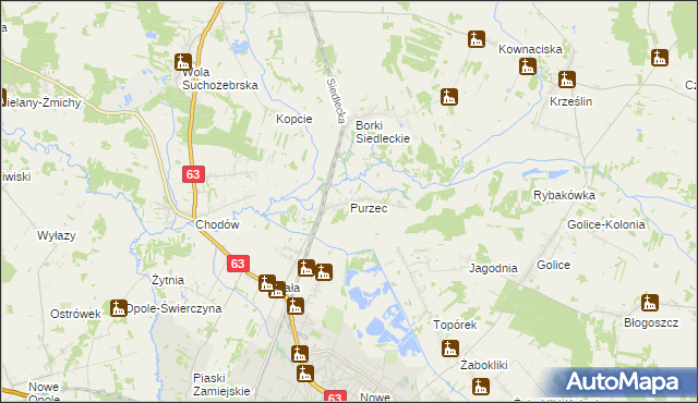 mapa Purzec, Purzec na mapie Targeo